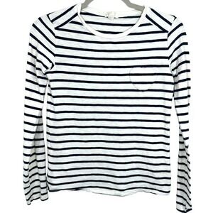 Crewcuts Striped Long Sleeve T Shirt Heart Pocket‎ Cotton Kids Size XL Casual